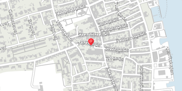 Trafikstøjkort på Markgade 5, 5960 Marstal