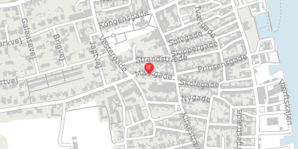 Trafikstøjkort på Markgade 11, 5960 Marstal