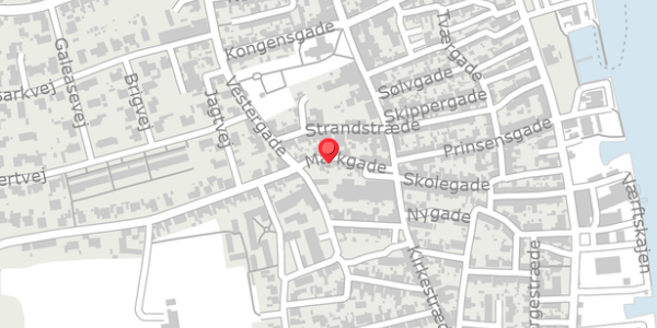 Trafikstøjkort på Markgade 13, 5960 Marstal