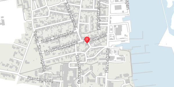 Trafikstøjkort på Møllergade 21, 5960 Marstal