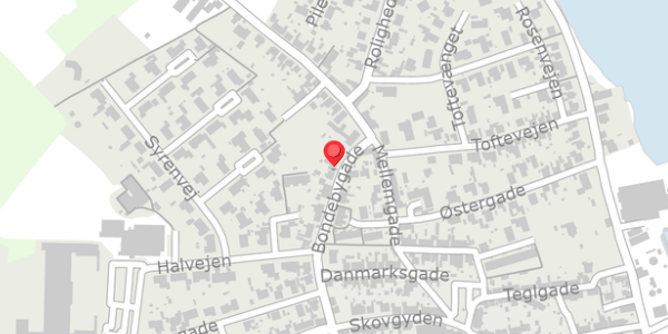 Trafikstøjkort på Bondebygade 21, . , 5960 Marstal