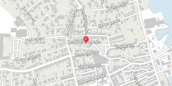 Trafikstøjkort på Danmarksgade 9, . , 5960 Marstal