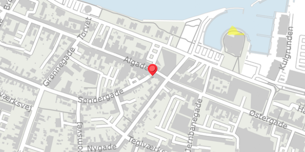 Trafikstøjkort på Algade 58B, 5500 Middelfart