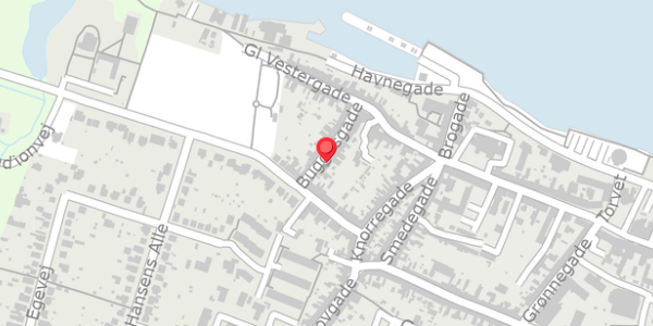 Trafikstøjkort på Buggesgade 13, 5500 Middelfart