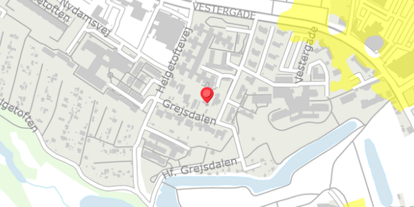 Trafikstøjkort på Grejsdalen 9, 5800 Nyborg