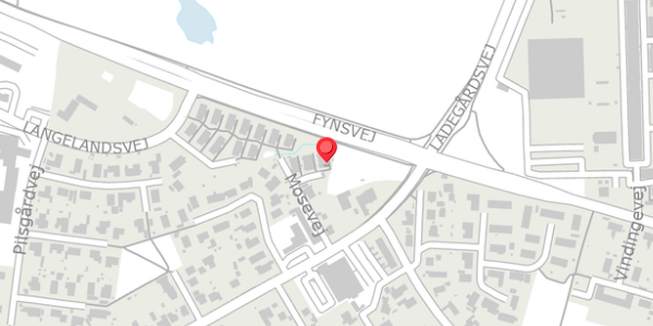 Trafikstøjkort på Mosevej 2E, 5800 Nyborg