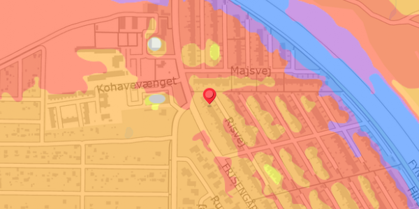 Trafikstøjkort på Risvej 21, 5800 Nyborg