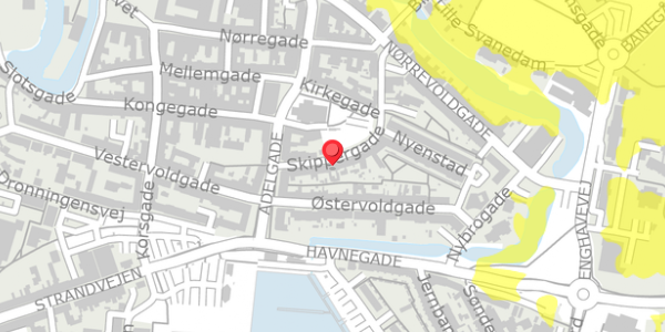 Trafikstøjkort på Skippergade 14, . , 5800 Nyborg
