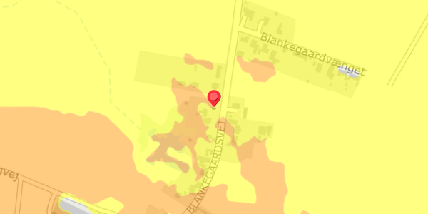 Trafikstøjkort på Blankegaardsvej 25, 5466 Asperup