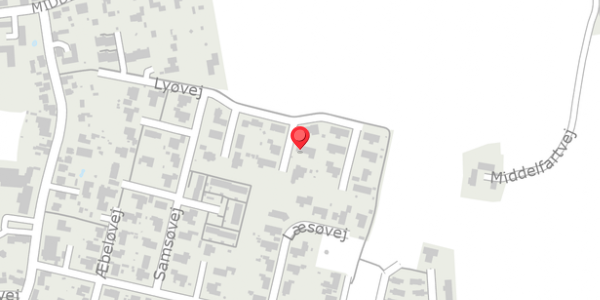 Trafikstøjkort på Lyøvej 22, 5466 Asperup