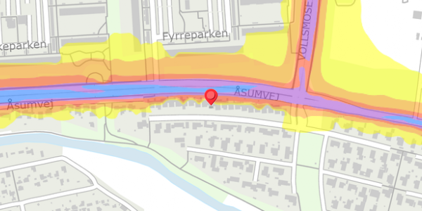 Trafikstøjkort på Åsumvej 195, 5240 Odense NØ
