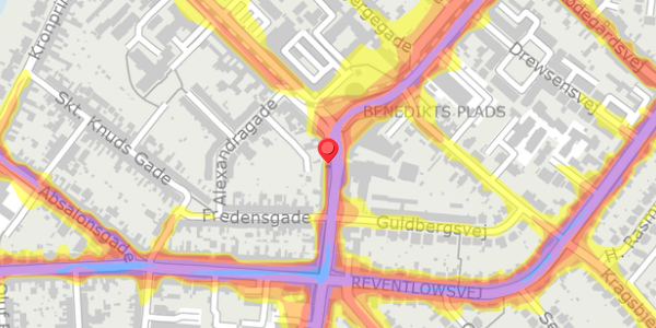 Trafikstøjkort på Albanigade 67, 1. 5, 5000 Odense C