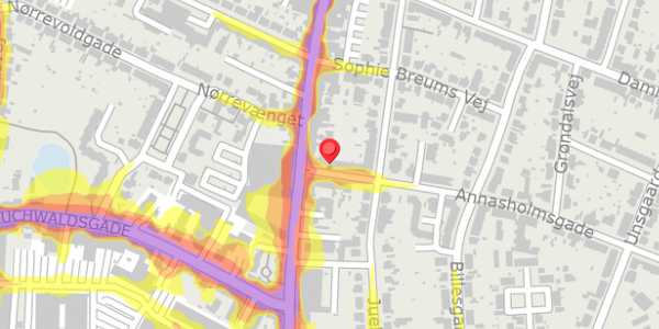 Trafikstøjkort på Annasholmsgade 4, 2. , 5000 Odense C