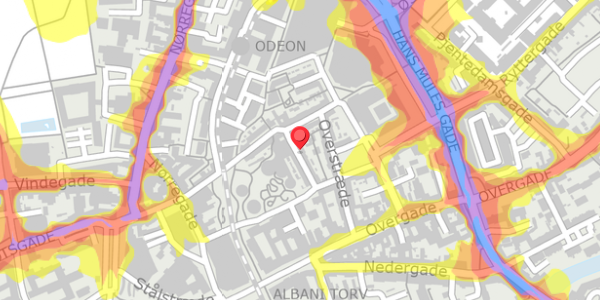 Trafikstøjkort på Bangs Boder 4, 5000 Odense C