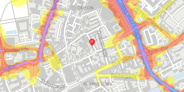 Trafikstøjkort på Bangs Boder 15, 5000 Odense C