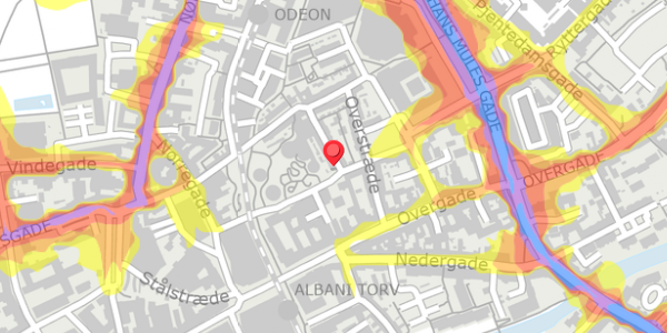 Trafikstøjkort på Bangs Boder 21, 5000 Odense C