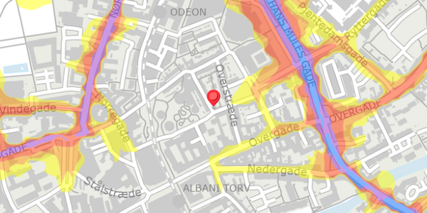 Trafikstøjkort på Bangs Boder 22, 5000 Odense C