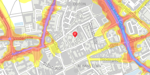 Trafikstøjkort på Bangs Boder 29, 5000 Odense C