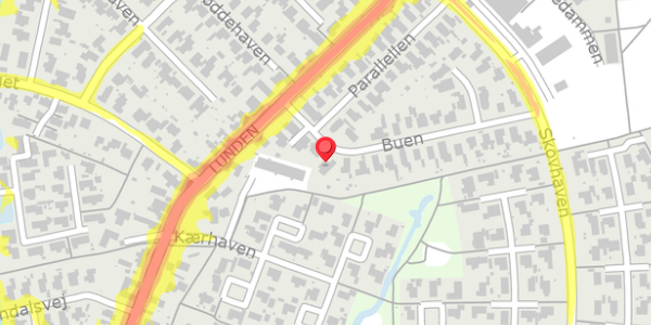 Trafikstøjkort på Buen 11, 5320 Agedrup