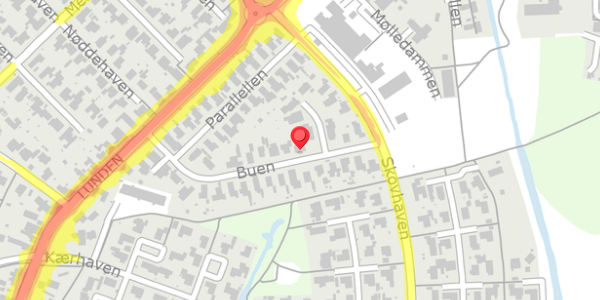 Trafikstøjkort på Buen 16, 5320 Agedrup