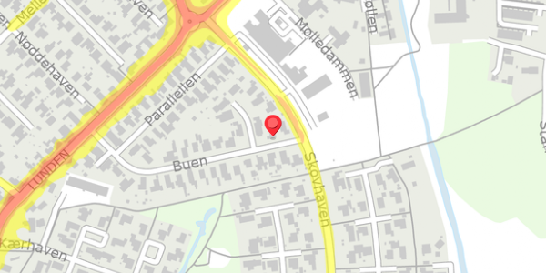 Trafikstøjkort på Buen 18, 5320 Agedrup