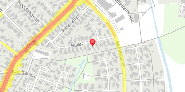 Trafikstøjkort på Buen 29, 5320 Agedrup