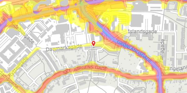 Trafikstøjkort på Danmarksgade 83, 5000 Odense C