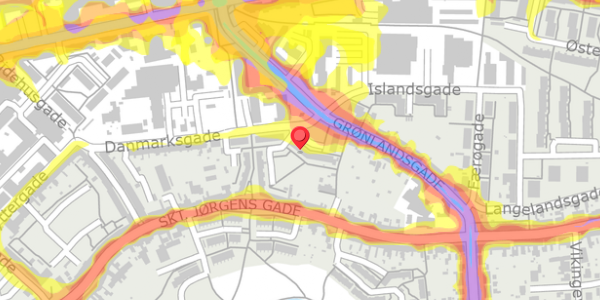 Trafikstøjkort på Danmarksgade 111, 5000 Odense C