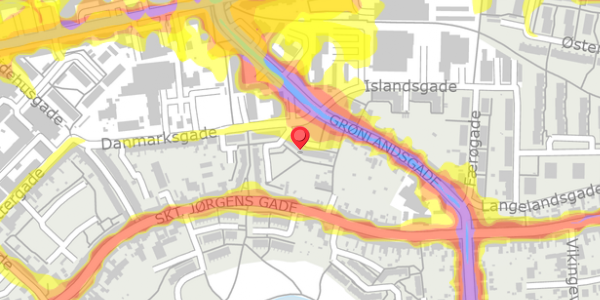 Trafikstøjkort på Danmarksgade 115, 5000 Odense C