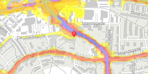 Trafikstøjkort på Danmarksgade 139, 5000 Odense C