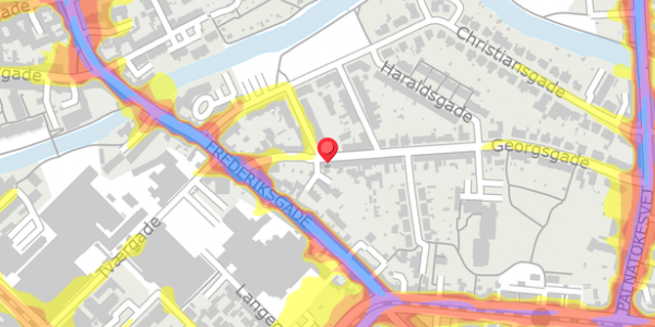 Trafikstøjkort på Georgsgade 13, . , 5000 Odense C