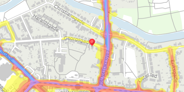 Trafikstøjkort på Georgsgade 101, . , 5000 Odense C
