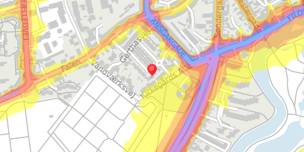 Trafikstøjkort på Gerthasminde 41C, 5000 Odense C