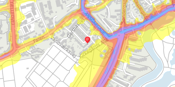 Trafikstøjkort på Gerthasminde 41E, 5000 Odense C