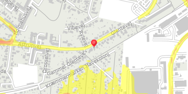 Trafikstøjkort på Glentevej 21, . , 5000 Odense C