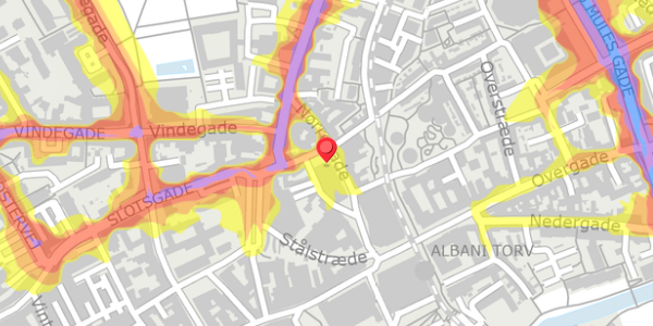 Trafikstøjkort på Gravene 2A, 5000 Odense C