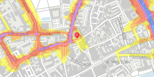 Trafikstøjkort på Gravene 3, 5000 Odense C