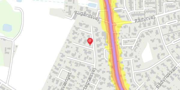 Trafikstøjkort på Hjertegræsvej 60, 5210 Odense NV