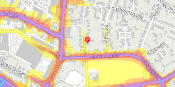 Trafikstøjkort på Juelsgade 21, 2. th, 5000 Odense C