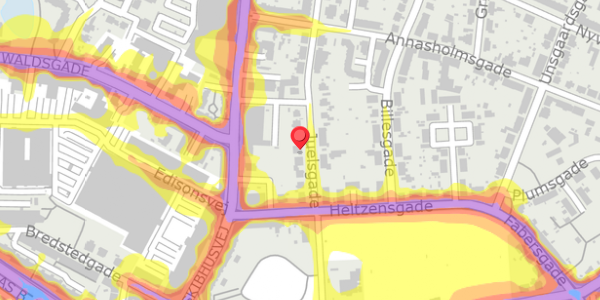 Trafikstøjkort på Juelsgade 22, . , 5000 Odense C