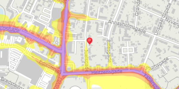 Trafikstøjkort på Juelsgade 27, . , 5000 Odense C