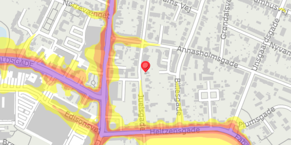 Trafikstøjkort på Juelsgade 31, . , 5000 Odense C