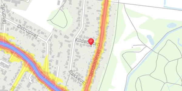 Trafikstøjkort på Kildetoften 2, . , 5210 Odense NV