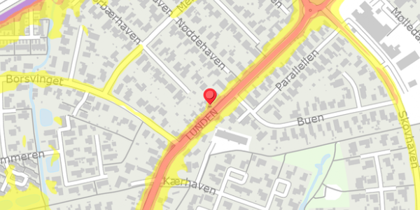 Trafikstøjkort på Lunden 76, . , 5320 Agedrup