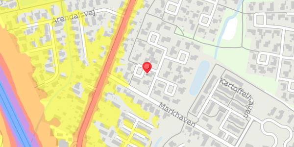 Trafikstøjkort på Markhaven 4, 5320 Agedrup