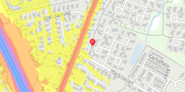 Trafikstøjkort på Markhaven 10D, 5320 Agedrup