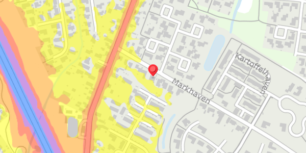 Trafikstøjkort på Markhaven 11, 5320 Agedrup