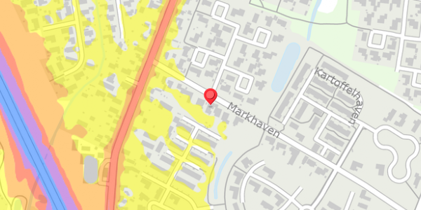Trafikstøjkort på Markhaven 13, 5320 Agedrup