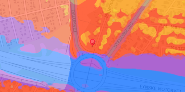 Trafikstøjkort på Mejerivej 31, . , 5260 Odense S