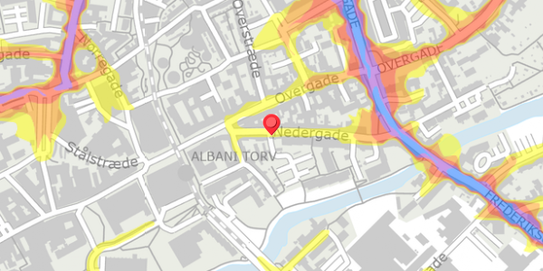 Trafikstøjkort på Nedergade 9B, . , 5000 Odense C